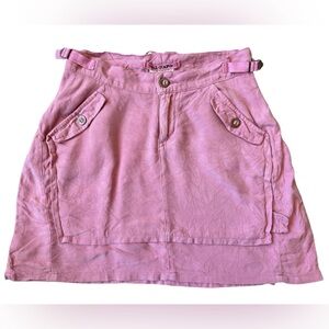 Da-Nang Y2K Pink 100% Silk Mini Skirt Women’s Size Medium (waist 26 Inches)